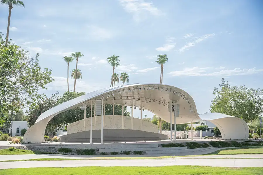 Clearwing - Scottsdale City Center Outdoor Performance Space Audio Lighting Installation